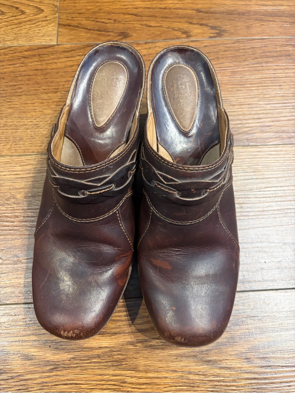 Artisan Leather Mules - Size 8.5 - Excellent Pre-Loved Condition - $20